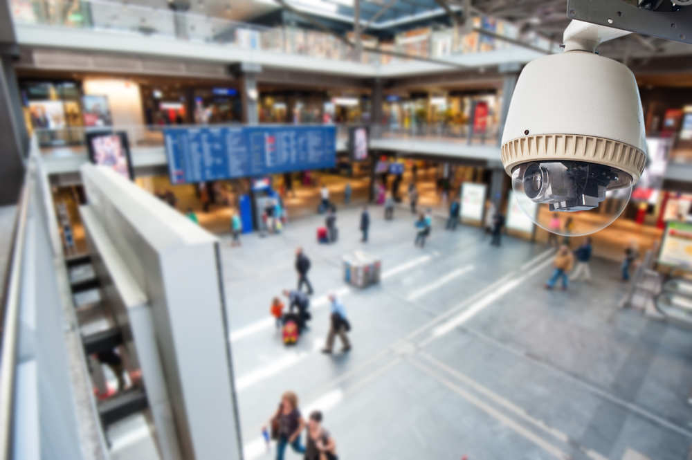 Cctv,camera,operating,inside,a,station,or,department,store